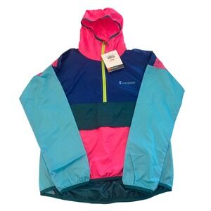 NEW Cotopaxi Teca Windbreaker Women's XS Pink Blue Packable Anorak Half Zip